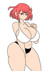 1girls big_boobs big_breasts bikini bikini_bottom bikini_only bikini_top black_bikini_bottom boobs breasts female female_only female_solo igphhangout pyra red_eyes short_hair solo solo_female solo_only white_bikini_top xenoblade_(series) xenoblade_chronicles_2