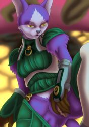 .hack absurd_res anthro clothed clothing feline female fully_clothed hi_res mammal masturbation mia_(.hack) pussy sacrificabominat