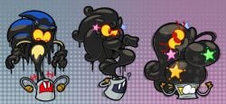 big_breasts black_body breasts bucket frost-lock huey_(paper_mario) paint slime_girl sonic_(series) sonic_the_hedgehog transformation