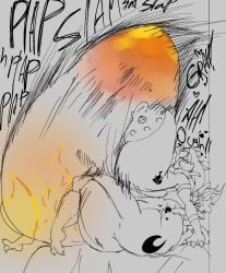 big_breasts big_penis breasts cleavage cum huge_breasts huge_cock hyper_penis inflation lattemon lattemon_(character) nipples penid penis sex tagme thick_thighs wide_hips