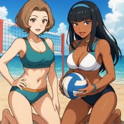 ai_generated alice_(zero_escape) beach bikini fire_emblem fire_emblem:_three_houses manuela_casagranda volleyball volleyball_uniform zero_escape