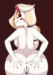 1girls 2d 2d_(artwork) arms ass bare_arms bare_back bare_legs bare_shoulders bare_thighs big_ass big_butt black_nails blonde_hair breasts butt charlie_morningstar_(hazbin_hotel) completely_naked completely_naked_female completely_nude completely_nude_female curvaceous curvy curvy_body curvy_female curvy_figure dat_ass female female_focus female_only hands happy hazbin hazbin_hotel hips huge_ass huge_breasts huge_butt legs light-skinned_female light_skin nails naked naked_female no_bra no_panties nude nude_female open_anus open_ass plump plump_ass presenting presenting_ass pussy pyper red_eyes simple_background spread_ass spreading thighs white_body white_skin whore_eyes