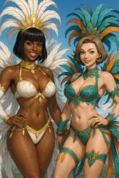 ai_generated alice_(zero_escape) bikini carnival carnival_(holiday) carnival_outfit dancer fire_emblem fire_emblem:_three_houses manuela_casagranda zero_escape