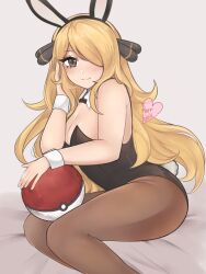 cynthia (pokemon) from game freak by purrlucii