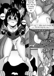 absurd_res anal anal_sex anthro aroused asian_clothing bent_over big_breasts big_penis black_eyes blush bodily_fluids boots breasts chinese_clothing chinese_dress clothing comic dargon darkfang100 darkfangcomics dialogue dress duo east_asian_clothing eyewear felid feline femboy footwear foreskin fur genital_fluids genitals glasses hi_res humanoid_genitalia humanoid_penis inside_anus male male/male mammal penetration penis pinned pinned_to_wall precum pressed_against pressed_against_butt prostate_stimulation remi_the_feline rulge_the_dragon scared screentone shaking shivering shoes size_difference trembling unretracted_foreskin wearing_glasses white_body white_fur worried_look