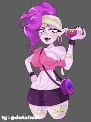 , big_breasts big_hips big_thighs brawl_stars breasts dotahubl emz_(brawl_stars) stolen_art