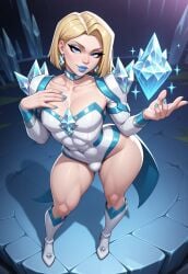 1boy1girl 1femboy 2025 ai_generated alternate_version_available benero blonde_hair bulge crossdressing emma_frost emma_frost_(marvel_rivals) femboy feminine_male genderswap_(ftm) girly marvel marvel_rivals rule_63 rule_63 solo thick_thighs thighs trap