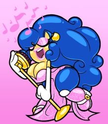 big_breasts bimbo blue_hair frost-lock pink_eyes rule_63 sonic_(series) sonic_the_hedgehog thick_thighs