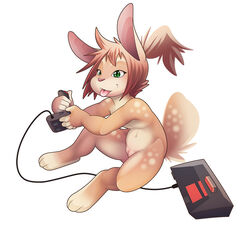 anthro b-ern casual_nudity cub female lagomorph mammal rabbit solo tagme young young_anthro