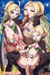 1girls ahe_gao ahoge black_gloves blonde_hair boots cape clothed_female_nude_male fellatio female_focus fire_emblem fire_emblem_awakening gloves green_hair knees_together_feet_apart licking licking_penis looking_at_viewer navel nintendo nowi_(fire_emblem) nude oral penis petite petite_body petite_breasts petite_female pink_ribbon pointy_ears purple_eyes reit ribbon sex squatting tiara young_looking_female