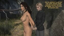 3d ana clothed_female_nude_female cuffed lara_croft rise_of_the_tomb_raider tomb_raider