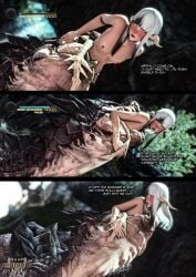 crymoorerka_(artist) digestion female_prey feral feral_pred final_fantasy_xiv oral_vore unwilling_prey vore