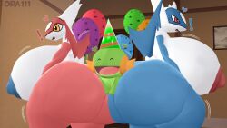 2girls 3d dragon316 latias latios pokemon tagme