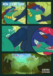 absurd_res comic comic_panel deathbringer_(wof) dialogue dragon duo english_text female feral genitals glory_(wof) green_body green_scales hi_res male male/female mythological_creature mythological_scalie mythology nightwing_(wof) penetration penile penile_penetration rainwing_(wof) scales scalie slo1ka spe text wings_of_fire