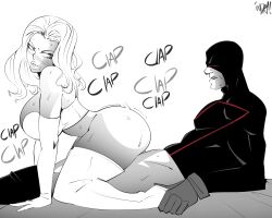 bottomless_female cyclops_(x-men) emma_frost female female_on_top female_penetrated indralvsdrawing male marvel marvel_comics reverse_cowgirl_position scott_summers white_queen x-men