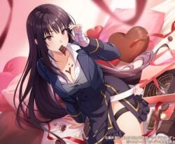 claire_kagenou dark_hair long_hair red_eyes