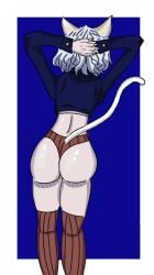 big_ass hands_behind_head hunter_x_hunter ibispaintx neferpitou underwear