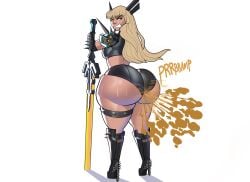 1girls ass ass_focus blonde_female blonde_hair boots bubble_ass bubble_butt fart fart_cloud fart_everywhere fart_fetish farting gassylegg1ngs grunting high_heel_boots huge_ass long_hair looking_back looking_pleasured magik_(illyana_rasputin) magik_(marvel_rivals) marvel marvel_rivals massive_ass shoulder_pads spiked_boots sweat sweatdrop sweating sweaty sweaty_butt sword thigh_strap wet_fart white_background