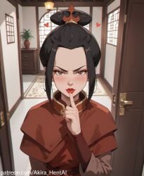 ai_assisted ai_generated akira_hentai avatar_the_last_airbender azula hair_bun inviting_to_sex inviting_viewer red red_lipstick