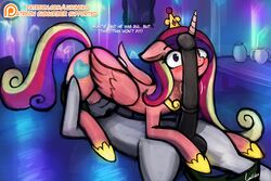 2015 alicorn animal_genitalia balls crotchboobs equine erection fan_character friendship_is_magic furry furry_only horn horse horsecock logic_loop lumineko mammal my_little_pony non-anthro penis pony princess_cadance_(mlp) wings