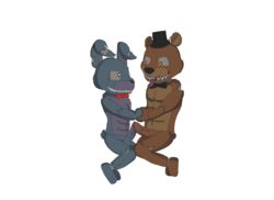 balls bear five_nights_at_freddy's five_nights_at_freddy's_4 lagomorph male male_only mammal nightmare_bonnie nightmare_freddy penis rabbit vein veiny_penis video_games yaoi