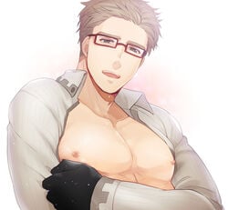 ana_mix julius_will_kresnik male_only nipples pecs tagme tales_of_(series) tales_of_xillia tales_of_xillia_2 undressing