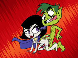 anal beast_boy comics dc doggy_style female male raven_(dc) rickfields teen_titans teen_titans_go