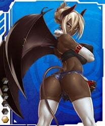 ass dark-skinned_futanari dark_skin demon_girl female folia futanari horns hot_pants intersex lilith-soft mikoyan mole mole_under_eye pointy_ears tagme taimanin_(series) taimanin_asagi_battle_arena taimanin_asagi_battle_arena_all_card_gallery wings