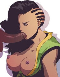 1boy 1girls asian_latina balrog black_hair blowjob brazilian brazilian_female breasts capcom daga dark-skinned_female dark-skinned_male dark_skin fellatio female human latina laura_matsuda licking_penis long_hair male nipples oral oral_sex penis pixie_cut straight street_fighter street_fighter_v tagme video_games