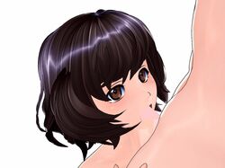 3d akiyama_yukari animated animated brown_eyes brown_hair fellatio female girls_und_panzer illusion_soft loop oral penis short_hair ugoira