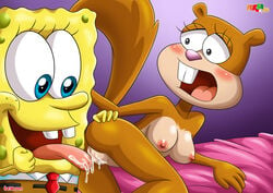 1boy 1boy1girl 1girls anthro ass bbmbbf blush breasts clothing cunnilingus female fur34 furry interspecies male male/female nickelodeon nipples nude open_mouth oral sandy_cheeks sea_sponge smile sponge spongebob_squarepants spongebob_squarepants_(character) spongebob_squarepants_(series) squirrel straight straight_hair