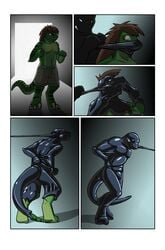 bodysuit clothing comic endium goo male male_focus male_only rubber rubber_suit scalie sensory_deprivation slave symbiote