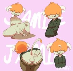 anus ass balls breasts bumpty cartoon_network clothing cum cum_on_face dickgirl futanari hair hoodie horn intersex jamie_(tawog) male_only nipples orange_hair penis presenting presenting_hindquarters the_amazing_world_of_gumball