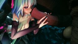 3d animated blush breasts erection fellatio female handjob hatsune_miku hatsune_miku_(append) heart-shaped_pupils horse huge_balls huge_cock human interspecies male oral penis penis_lick sleeves small_breasts straight two-handed_handjob vocaloid zoophilia