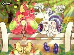 2anthro 2boys 2males anal anal_insertion anal_play anthro anus anus_juice apple apple_in_ass ass balls ballsack big_ass big_ass_(male) big_butt big_butt_(male) big_macintosh_(mlp) bodily_fluids body_writing bubble_ass bubble_butt cutie_mark dat_ass dat_butt dialogue donut_anus dumptruck_ass dumptruck_butt earth_pony equine fat_ass fat_butt feet food_in_ass food_play gay genital_fluids horse humanoid humanoid_feet looking_back looking_back_at_another looking_back_at_self male male/male male_only muscular muscular_male my_little_pony my_little_pony_friendship_is_magic object_in_ass object_insertion pony puffy_anus red_body red_fur resko_gothzebra scrotum shining_armor_(mlp) size_difference soles sound_effects speech_bubble stallion testicles text toes unicorn white_body white_fur