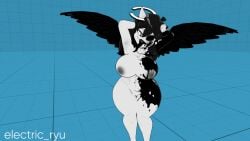 3d alice_angel bendy_and_the_ink_machine big_ass big_breasts electric_ryu female halo ink nude_female tongue_out wings