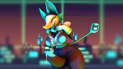 16:9 3d_(artwork) anthro balls big_breasts boiboi9999 breasts clothed clothing curvy_female curvy_figure deltarune digital_media_(artwork) felid feline female genitals gynomorph hi_res intersex machine mammal passbass penis robot solo source_filmmaker_(artwork) tasque_(cryptiacurves) tasque_manager thick_thighs tongue torn_clothing undertale_(series) wide_hips widescreen