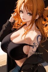 ai_generated female female_only nami_(one_piece) one_piece yccui@aiart