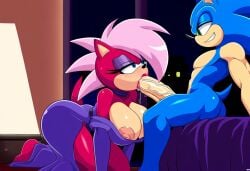 ai_generated ass blue_body breasts incest incest_(lore) magenta_fur male/female pink_hair sex sonia_the_hedgehog sonic_(series) sonic_the_hedgehog sonic_the_hedgehog_(series) sonic_underground sonic_x_sonia straight veiny_penis