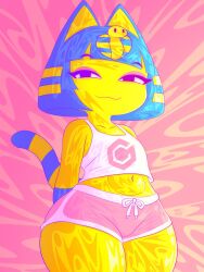 ankha from animal crossing by goofy horns