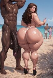 ai_generated bbl big_breasts dark-skinned_male fat_ass gwee huge_ass huge_breasts large_ass large_breasts milf pawg public thick thick_ass