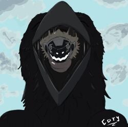 anthro avian beak bird blush bodily_fluids corvid corvus_(genus) crow dripping feathers feral fluffy flustered fur hi_res machine male male/male mouth_shot open_beak open_mouth oscine passerine patreon protogen saliva signature tongue vore wet