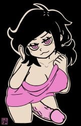 accurate_art_style ashley_graves big_breasts breasts female female_focus female_only futa_only futanari owlyn the_coffin_of_andy_and_leyley towel