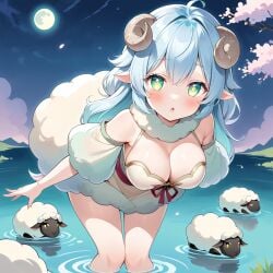 ai_generated fanart kotone_asahi sheep sheep_girl tagme vtuber