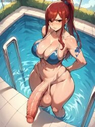 1futa ai_generated big_penis erza_scarlet fairy_tail grapesss light-skinned_futanari