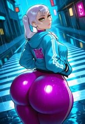 1girls ai_generated ass ass_focus big_ass big_breasts big_butt black_clover breasts dreamcoreart female female_only huge_ass huge_butt leggings light-skinned_female massive_ass noelle_silva solo thick_ass thick_butt thick_legs thick_thighs tight_clothing tight_pants white_hair