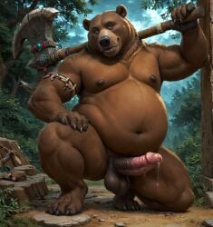 ai_generated balls bear belly big_belly fat gay humanoid male solo ursid ursine xrim93303540