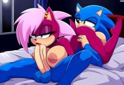 ai_generated ass blue_body breasts incest incest_(lore) magenta_fur male/female pink_hair sex sonia_the_hedgehog sonic_(series) sonic_the_hedgehog sonic_the_hedgehog_(series) sonic_underground sonic_x_sonia straight veiny_penis