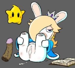 bodily_fluids book clothing crown cum cum_in_pussy cum_inside jlzi1ky luma mario_(series) mario_+_rabbids mario_+_rabbids:_sparks_of_hope nintendo penis rabbid rabbid_rosalina raving_rabbids semen ubisoft veiny_penis