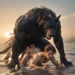 2boys abs ai_generated anal anal_sex animal_penis anthro anthro_dominating_human anthro_penetrating_human arm_hair ass back back_muscles balls bara big_balls big_dom_small_sub big_muscles big_pecs big_penis canid canine_penis chest_hair cum cum_drip cum_in_ass cum_inside cum_on_ass cum_on_balls cum_on_body cum_on_penis cum_while_penetrated daddy doggy_style dominant dominant_anthro dominant_male drooling duo ejaculation erection gay hair hairy_male holding_partner huge_cock huge_muscles human human_on_anthro human_penetrated humansub hunk interspecies larger_anthro larger_male male male/male male_only male_penetrated male_penetrating_male muscular muscular_anthro muscular_human muscular_male nipples nude orgasm pecs penetration penis penis_in_ass pubic_hair sex simultaneous_orgasms size_difference smaller_human smaller_male smaller_penetrated submissive submissive_human submissive_male viebitte water werewolf wolf yaoi